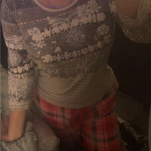 Skinny Minnie Black and White Floral Short Sleeve Tee